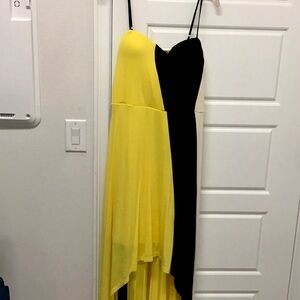 VENUS Asymmetrical Yellow and Black Dress